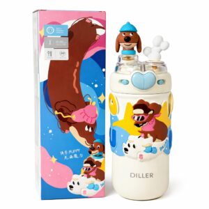 تراول ماگ اورجینال دو حالته دور سیلیکون PUPPY برندDILLER